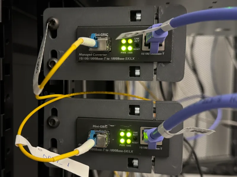 Media converter rack mount