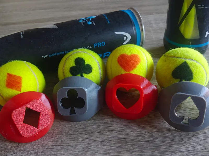Tennis Ball Marker – Card Deck Symbol Set