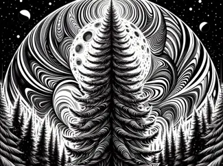 trippy pine hueforge