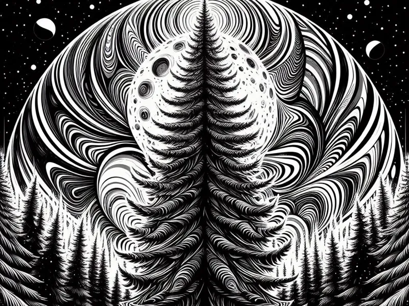 trippy pine hueforge