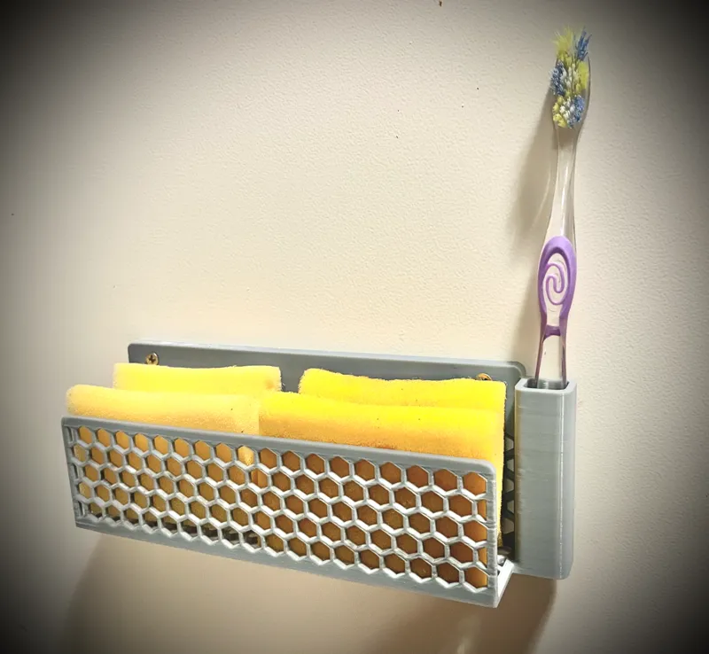 Kitchen sponge and brush holder