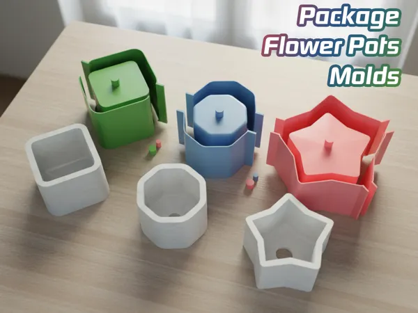 Pack de moules à pots de fleurs