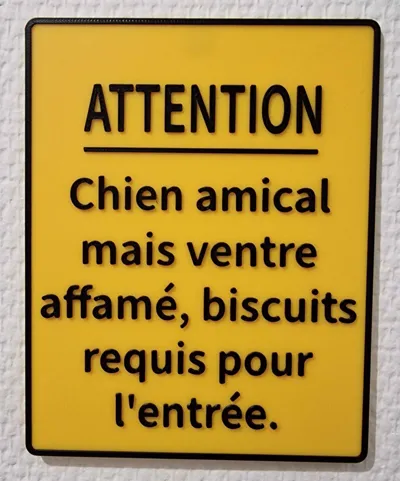 Pancarte humoristique : Ventre affamé