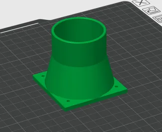 Adapter from fan to pipe
