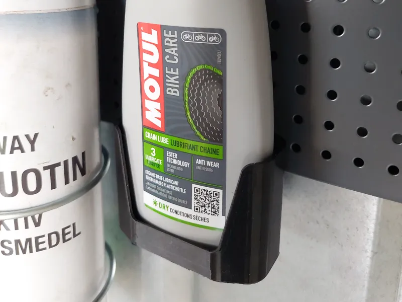 Motul Chain Lube holder for Biltema pegboard