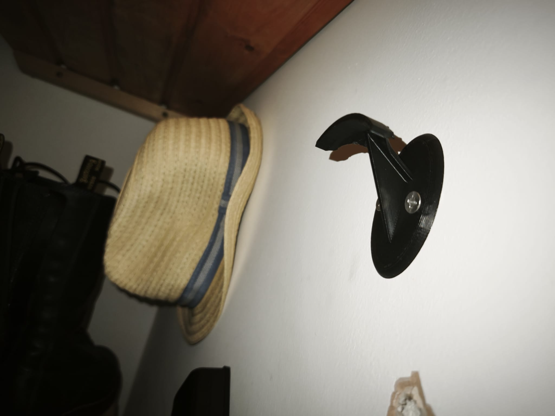 Wall-Mounted Curved Hat Hook