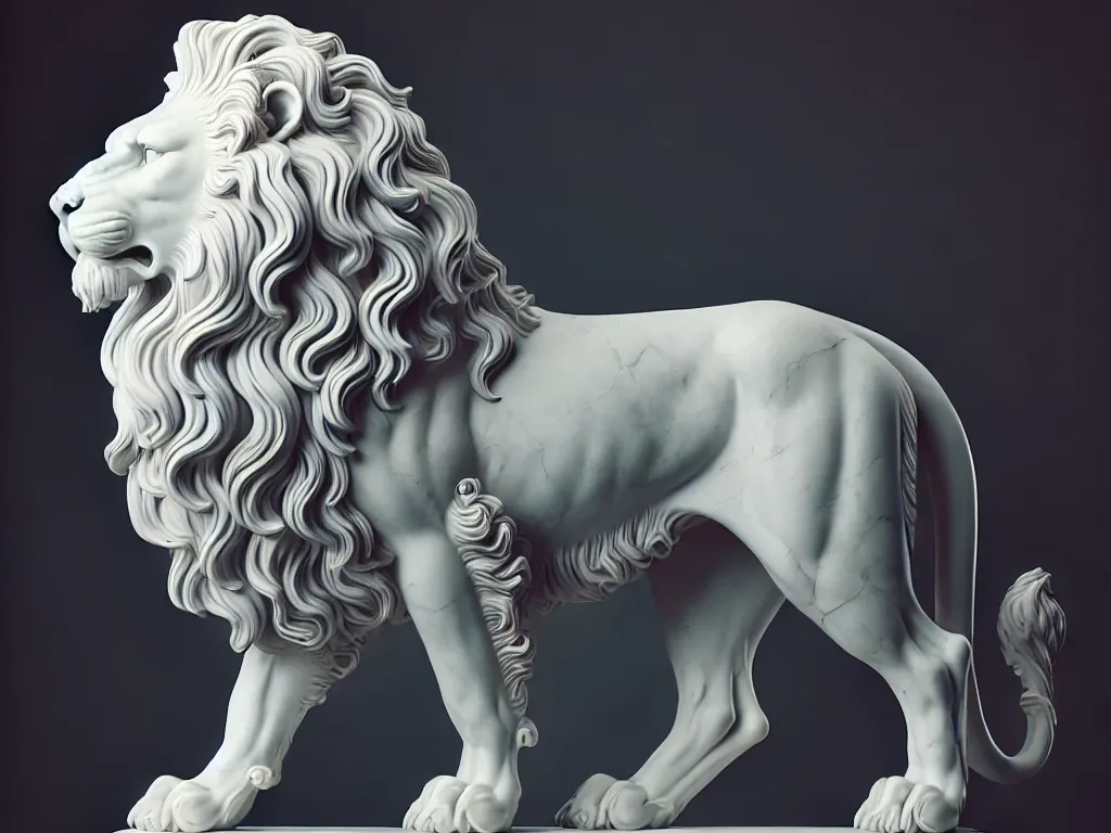 Statue de lion