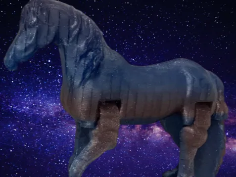 Print in Place Warlander Horse Articulated
