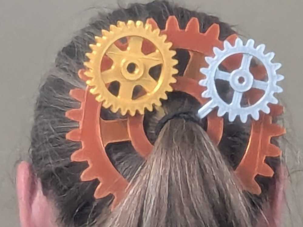 Gear Steampunk Ponytail Holder 