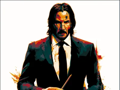 Hueforge John Wick: The Infamous Pencil Stance