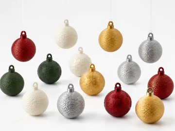 Letrero o emblema decorativo: Modern Christmas Ornament Set – 6 Balls, 2 Designs — vista de referencia 5
