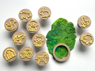 Farm Animal Playdough Stamp Set