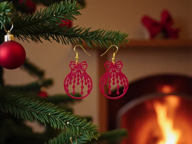 Original Christmas ball earrings