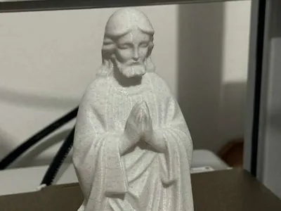 Jesus statue with base
