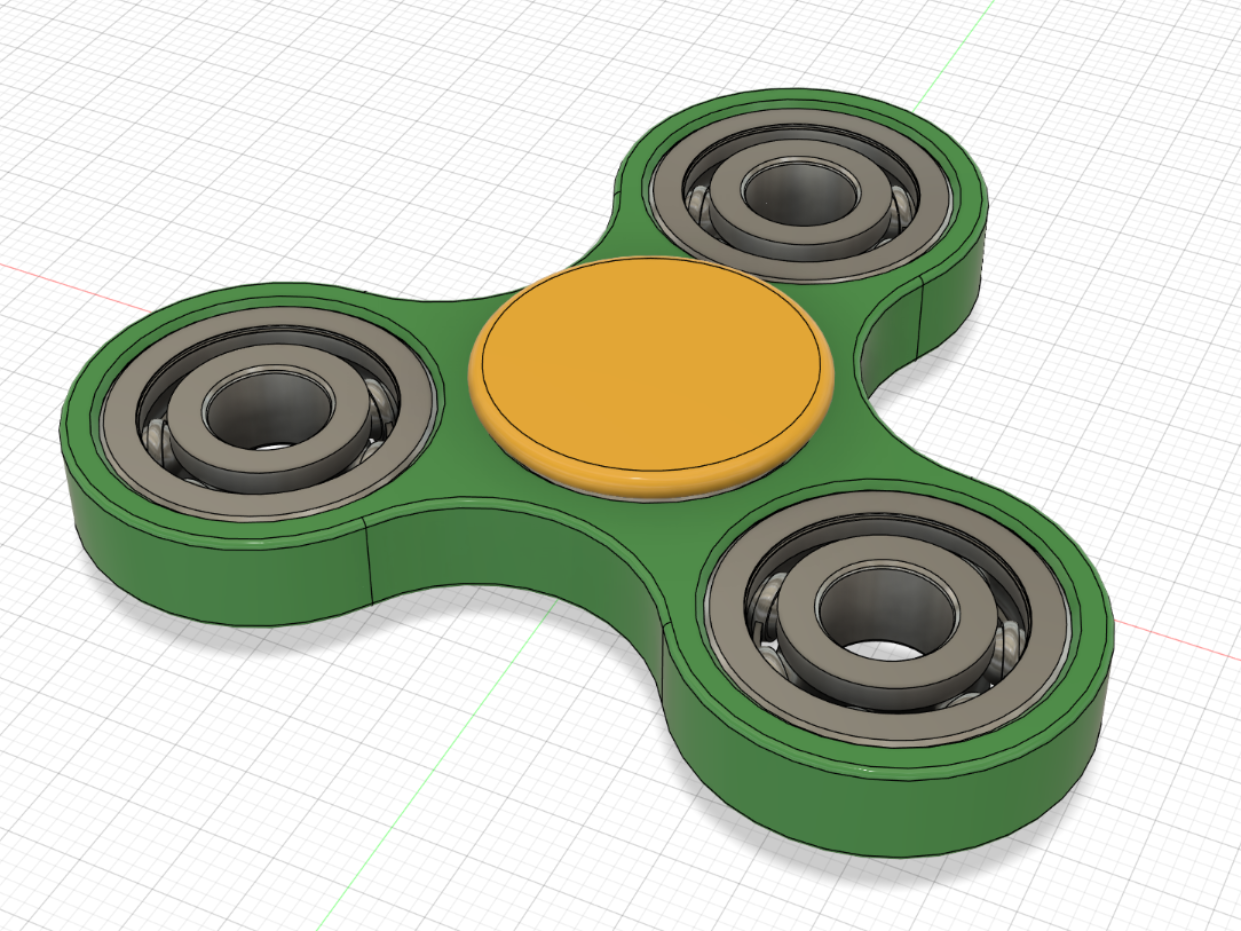 Tri-Spinner Fidget Spinner 608 Bearings Fast Print
