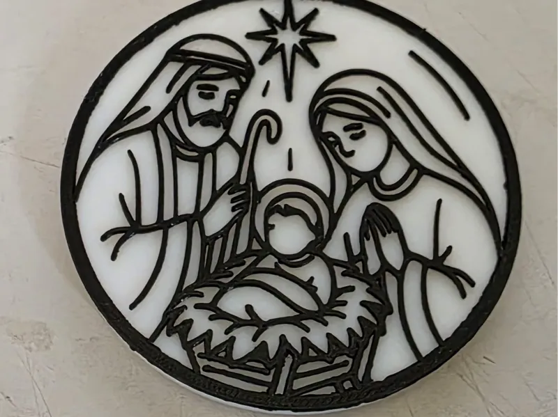 Nativity Christmas tree ornament