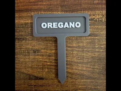 Oregano Garden Marker | 3D Print 3MF | Easy Print