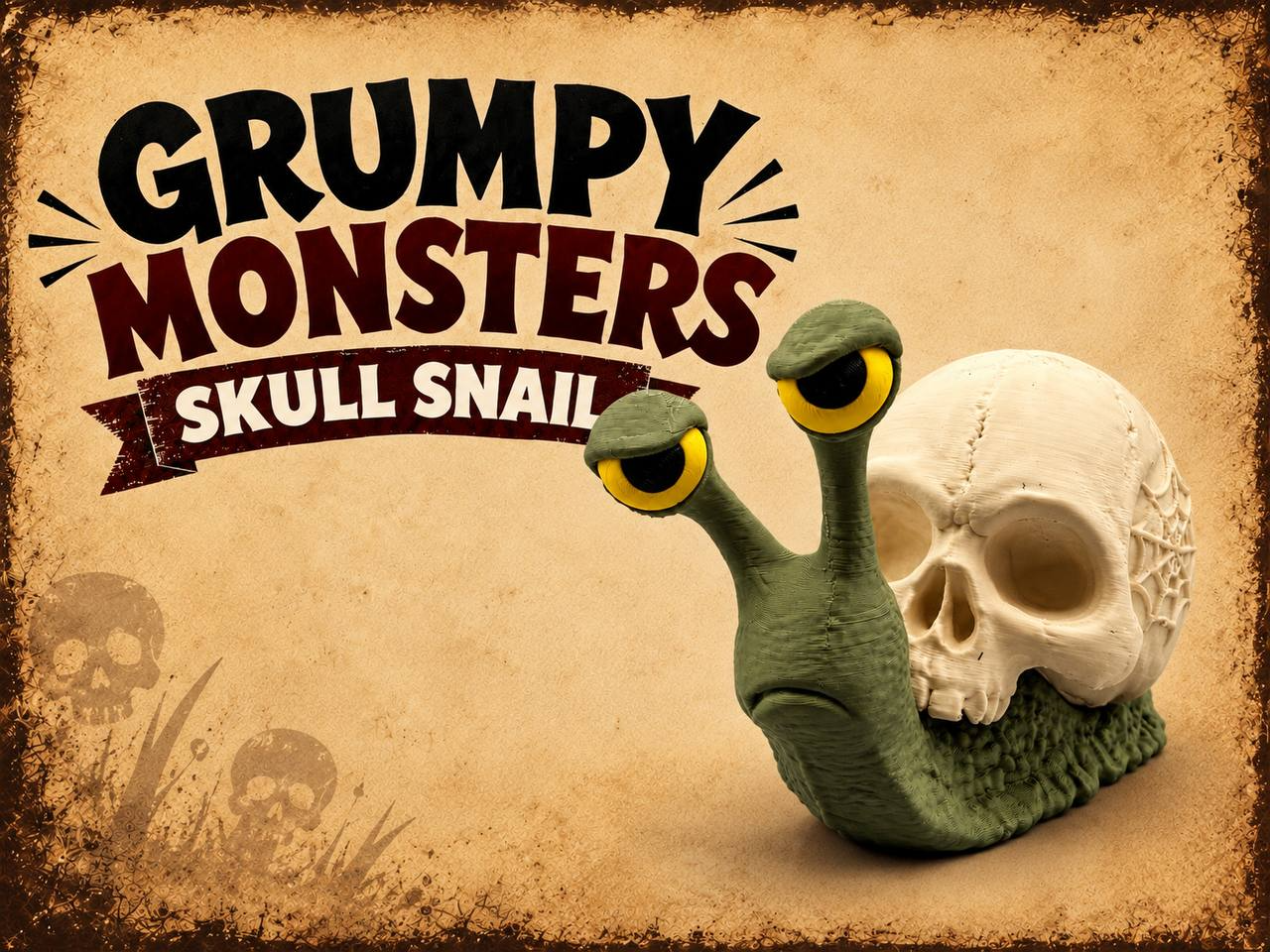Skull Snail - 3D printed Characters, in stock in India