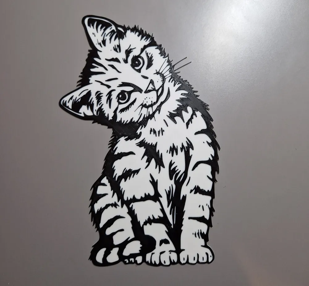 Wall Art: Cute Little Cat (1 color change needed) by palumbus ...