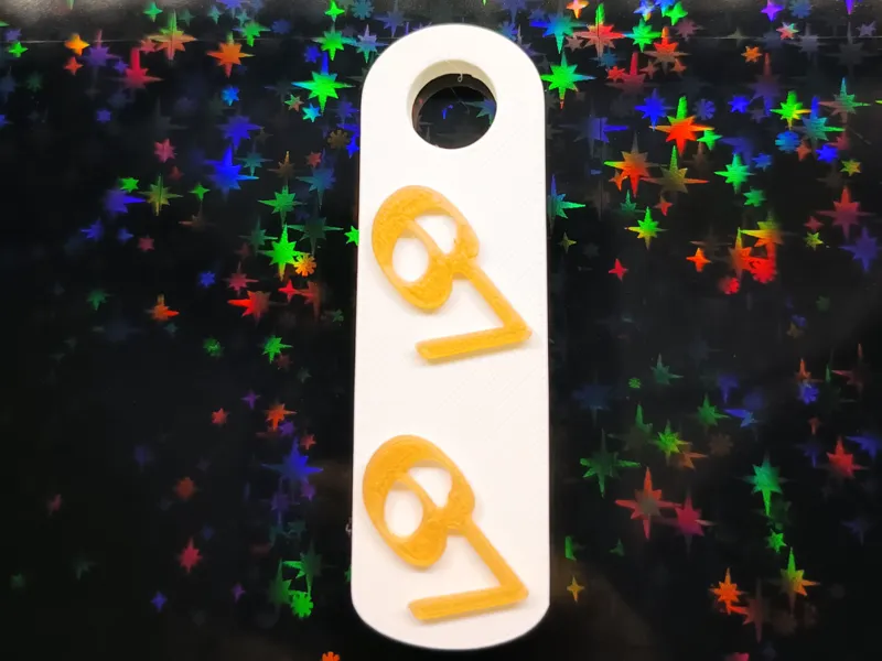 Keychain with double 6 7