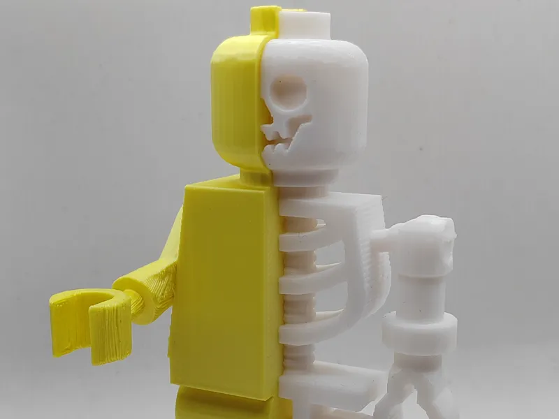 Anatomy of a Minifigure - split model 2 plates