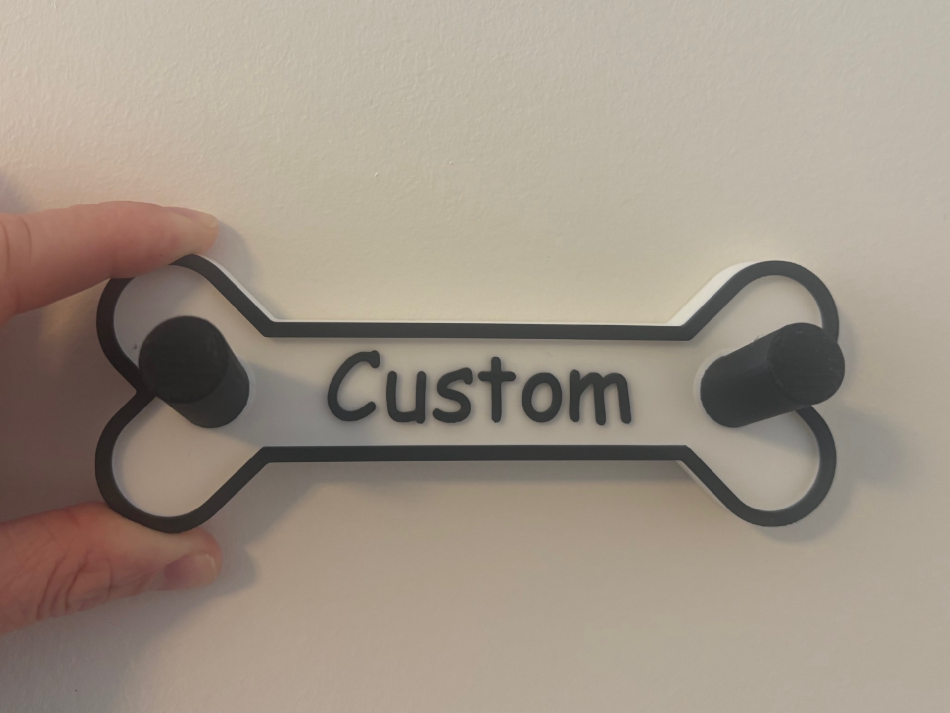 Customizable Dog Bone Leash Holder