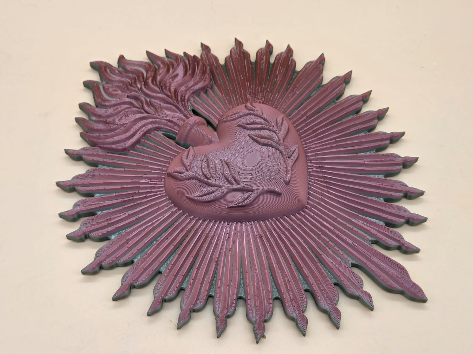 Flaming Heart Wall Decor – Gothic Baroque Style