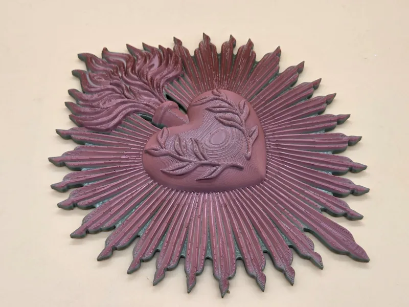 Flaming Heart Wall Decor – Gothic Baroque Style