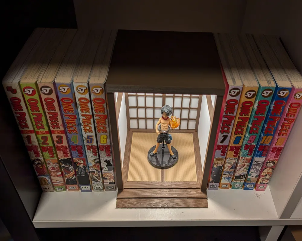 Anime Figure Display - Book Nook for mangas - Free 3D Print Model ...