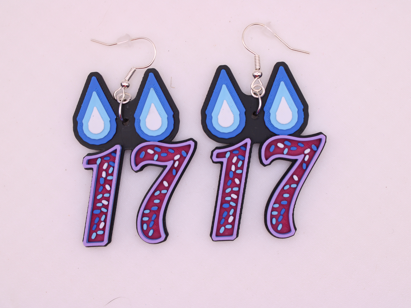 Birthday Candle Earrings - Customizable Parametric