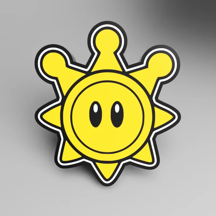 Super Mario Sunshine - Shine Sprite Lightbox