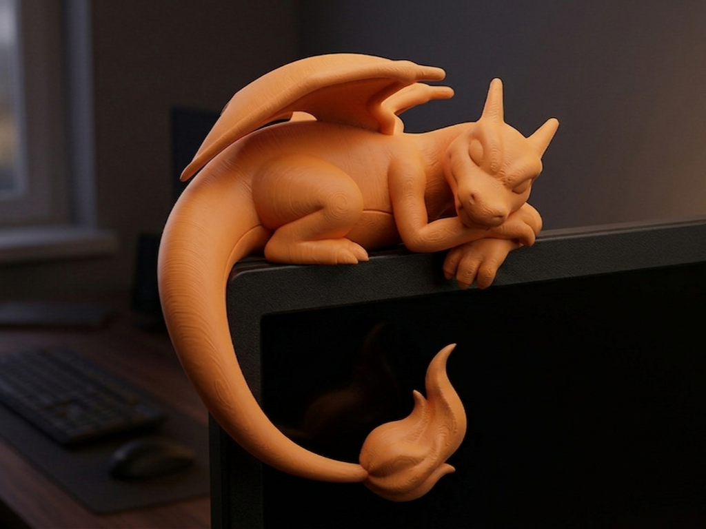 Cuddly Sleeping Charizard Monitor Buddy Pokémon
