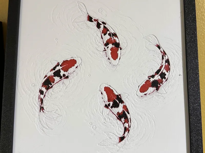 Koi Carp hueforge (filament painting)  4 - colours