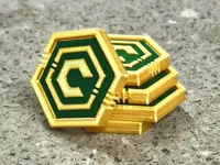 0.2mm layer, 2 walls, 15% infill, five coins for Reward