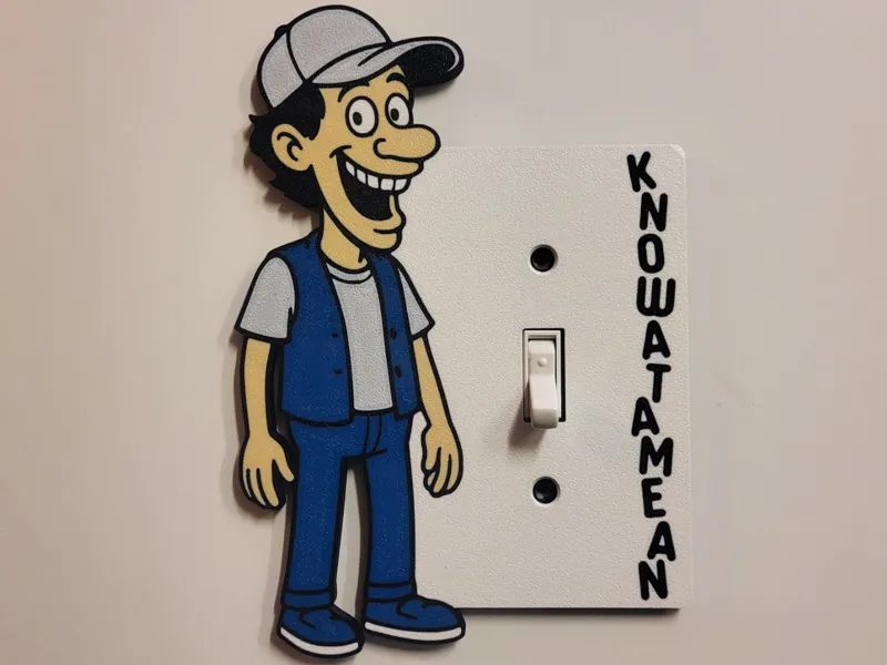 Ernest P Worrell Single Gang Light Switch Cover