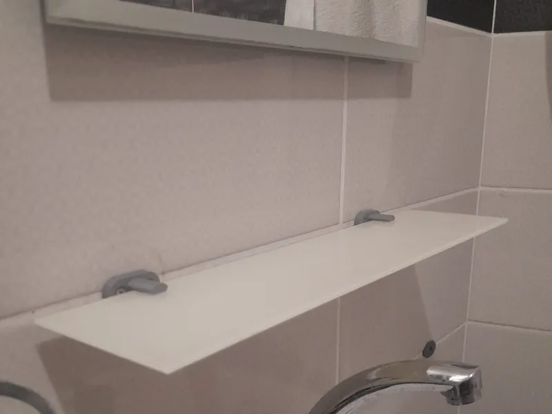 universal bathroom glass shelf support