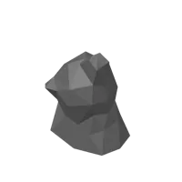 Trophée mural ours low poly — photo 5