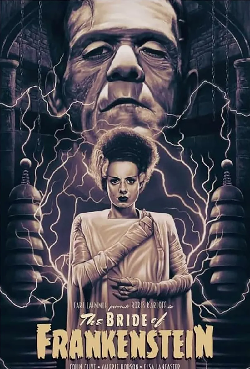 Bride of Frankenstien movie poster (Hueforge)