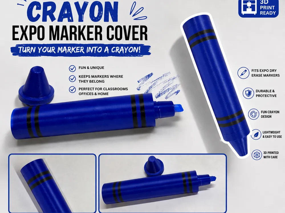 Tapa o cubierta: Crayon-Style EXPO Dry Erase Marker Cover. Referencia del modelo original.