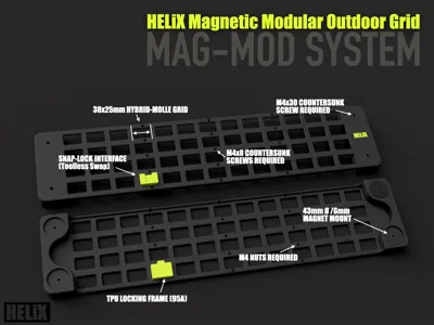 HELiX MAG-MOD System -Magnetic Modular MOLLE BOARD