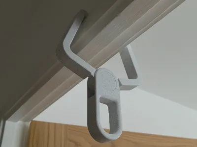 Clothes hanger door frame claw