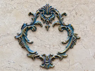 Decorative ornament, Baroque style, garland