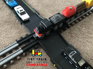 Tiny Train x Toy Car Road - Road Track Crossing 
