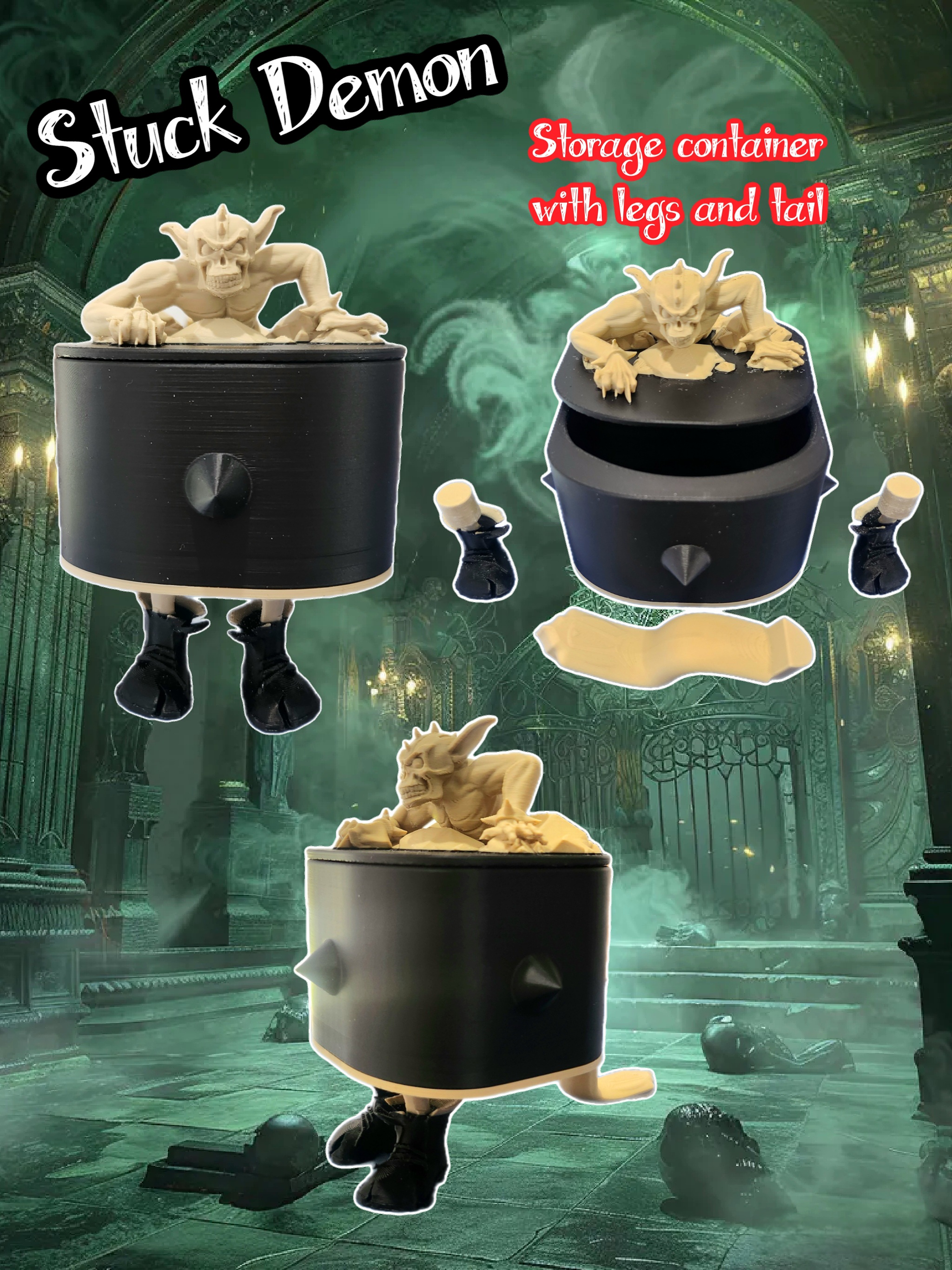 Miniatura 2 do modelo 3D Stuck demon container