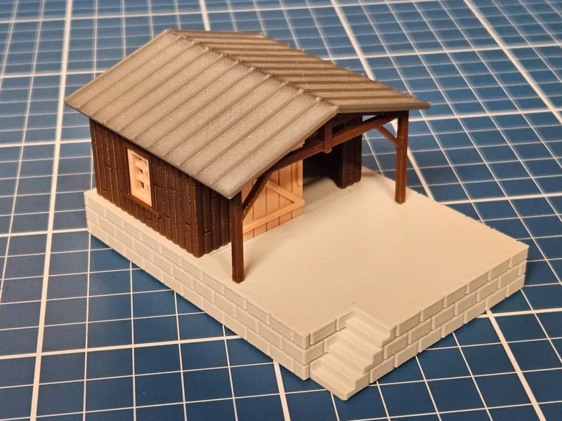 1:87 Small Shed with Working Door (HO Scale)