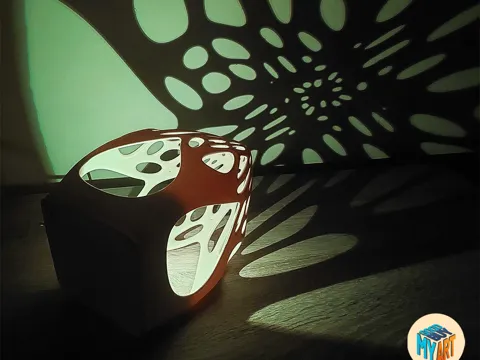 Organic Forest Shadow Lamp Design