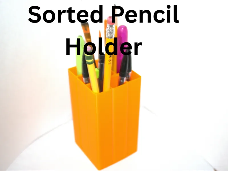 sorted pencil holder