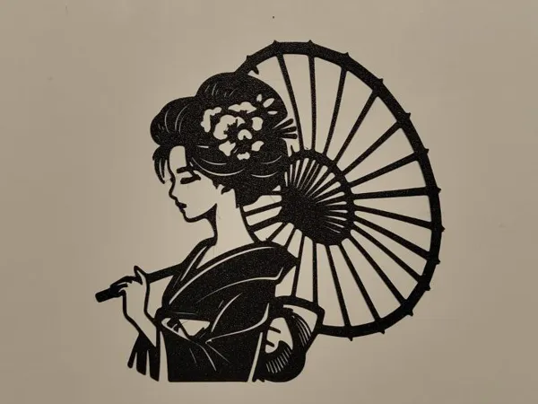 Décoration murale silhouette de geisha
