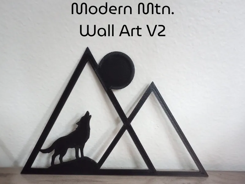 Modern Mountain Wall Art V2 - No AMS - Simple!