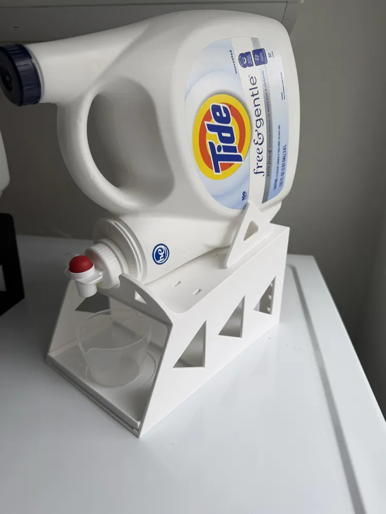 Cup Rack Ideas Laundry Detergent Stand with Cup Holder &Drip Tray - Free 3D Print ...